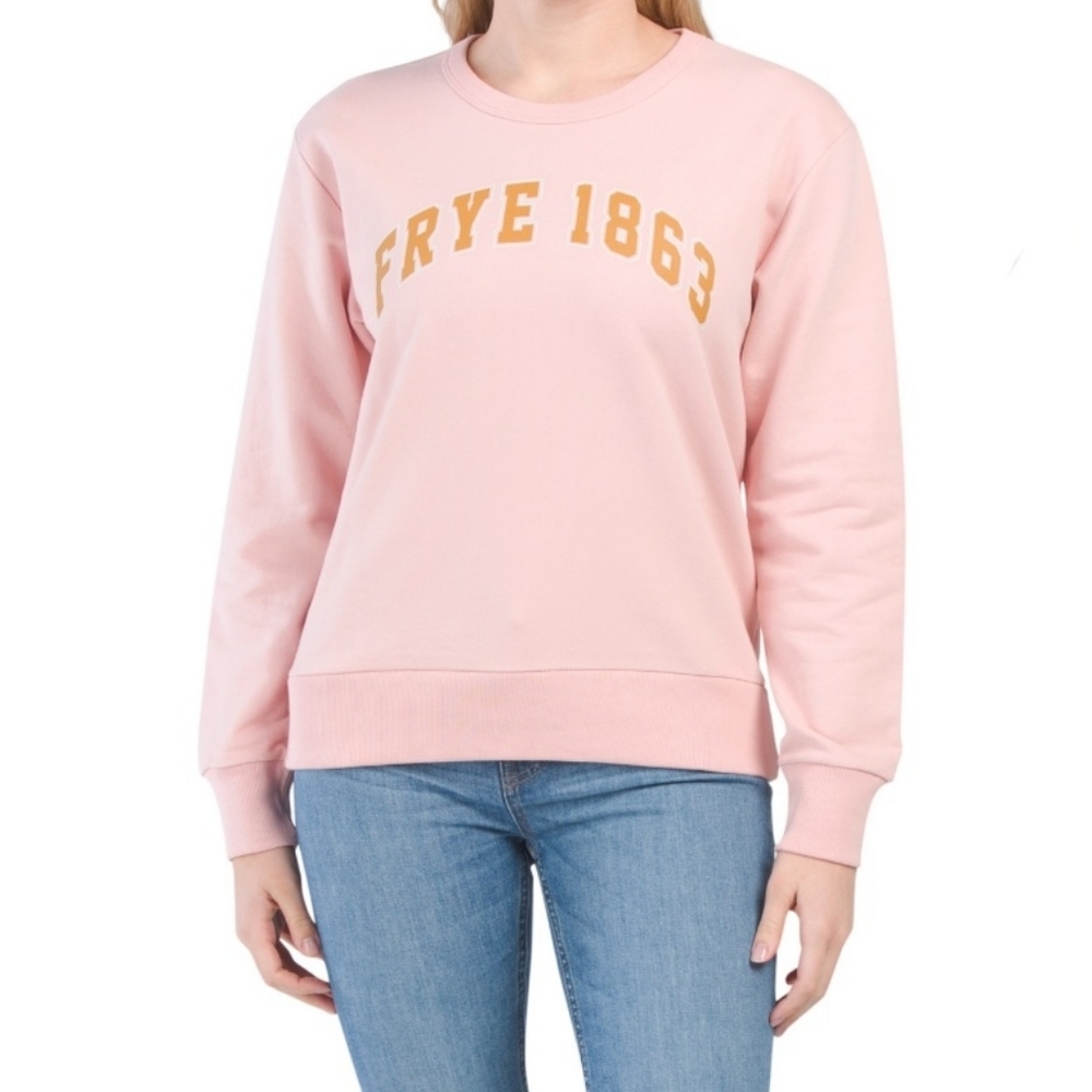 Frye Sweatshirt Pink Medium 1863 Crewneck Classic New